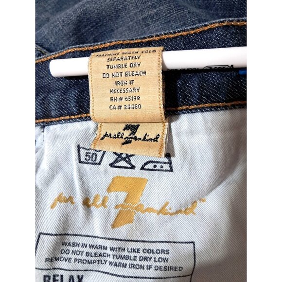 7 For All Mankind Relaxed T521R061u-061U Montana Wash Made In USA Mens 34x32 Y2K - Picture 4 of 12